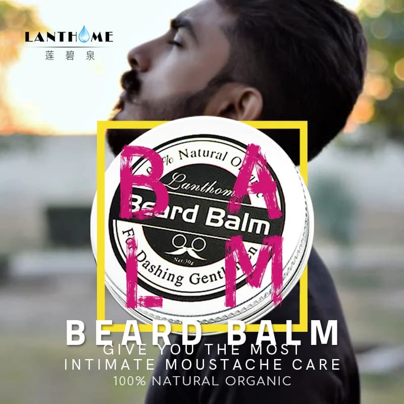 Baume à barbe pour hommes, 30g, huile revitalisante, améliore la douceur de la barbe, gestion de la croissance des cheveux, cire à barbe, soins de beauté
