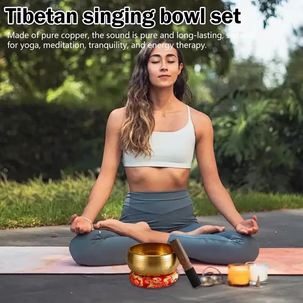 Nouveau bol chantant tibétain ensemble de bols de chant bouddhiste népalais bol de méditation de Yoga bol en cuivre soulagement du Stress