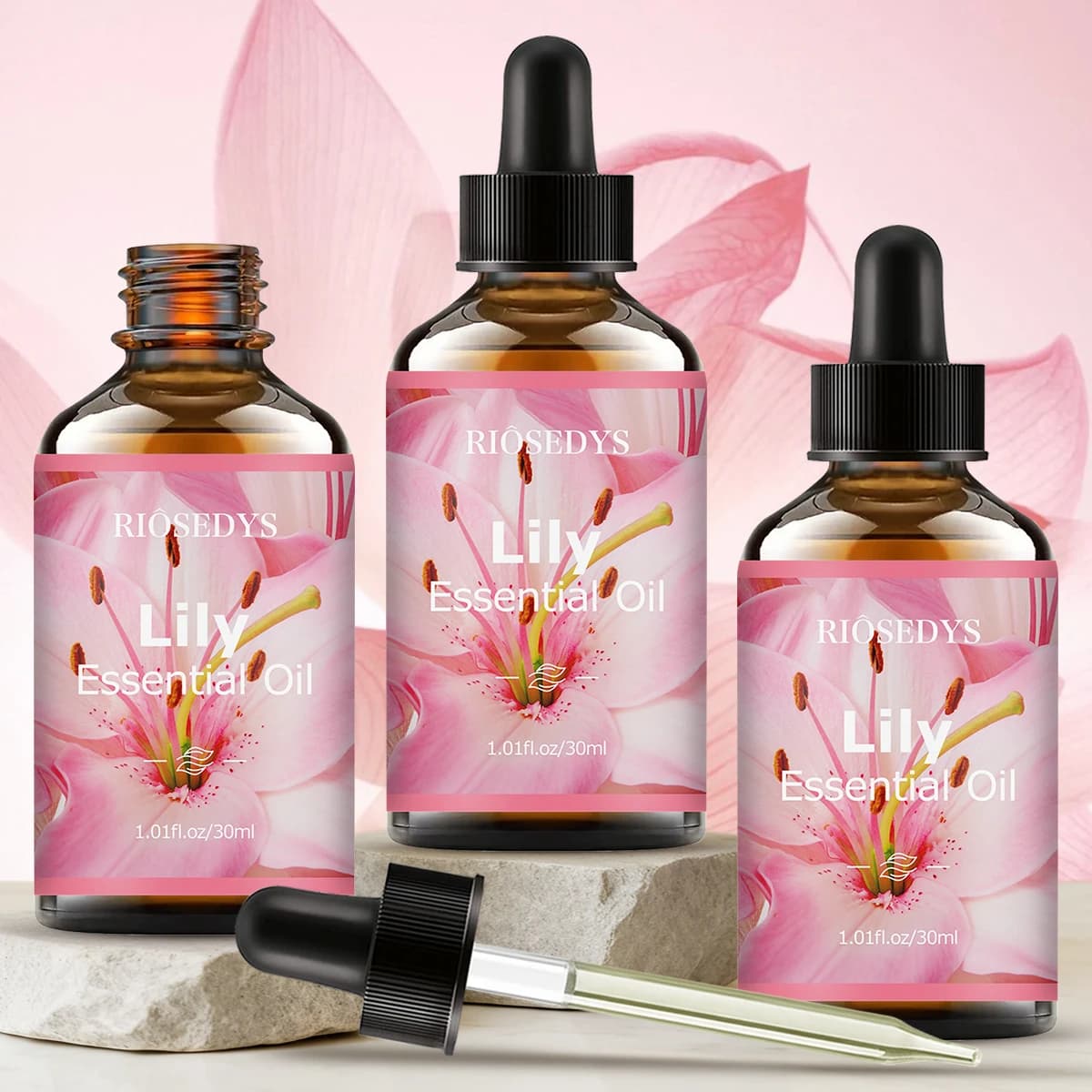 L'huile essentielle de lys, avec leur parfum floral délicat, convient à l'aromathérapie et au massage corporel.