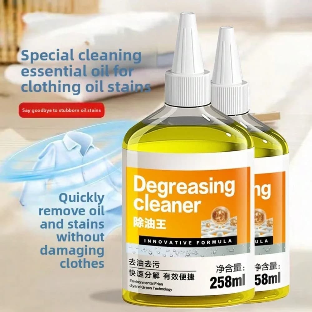 Détachant puissant pour vêtements, nettoyant efficace à action rapide pour les taches de graisse, élimine les taches d'huile tenaces des tissus et