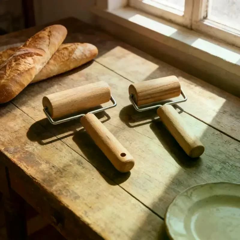 Rouleau à pâtisserie en bois à double tête pour pâte, chapati, pâtes, boulangerie, pizza, outil de cuisine