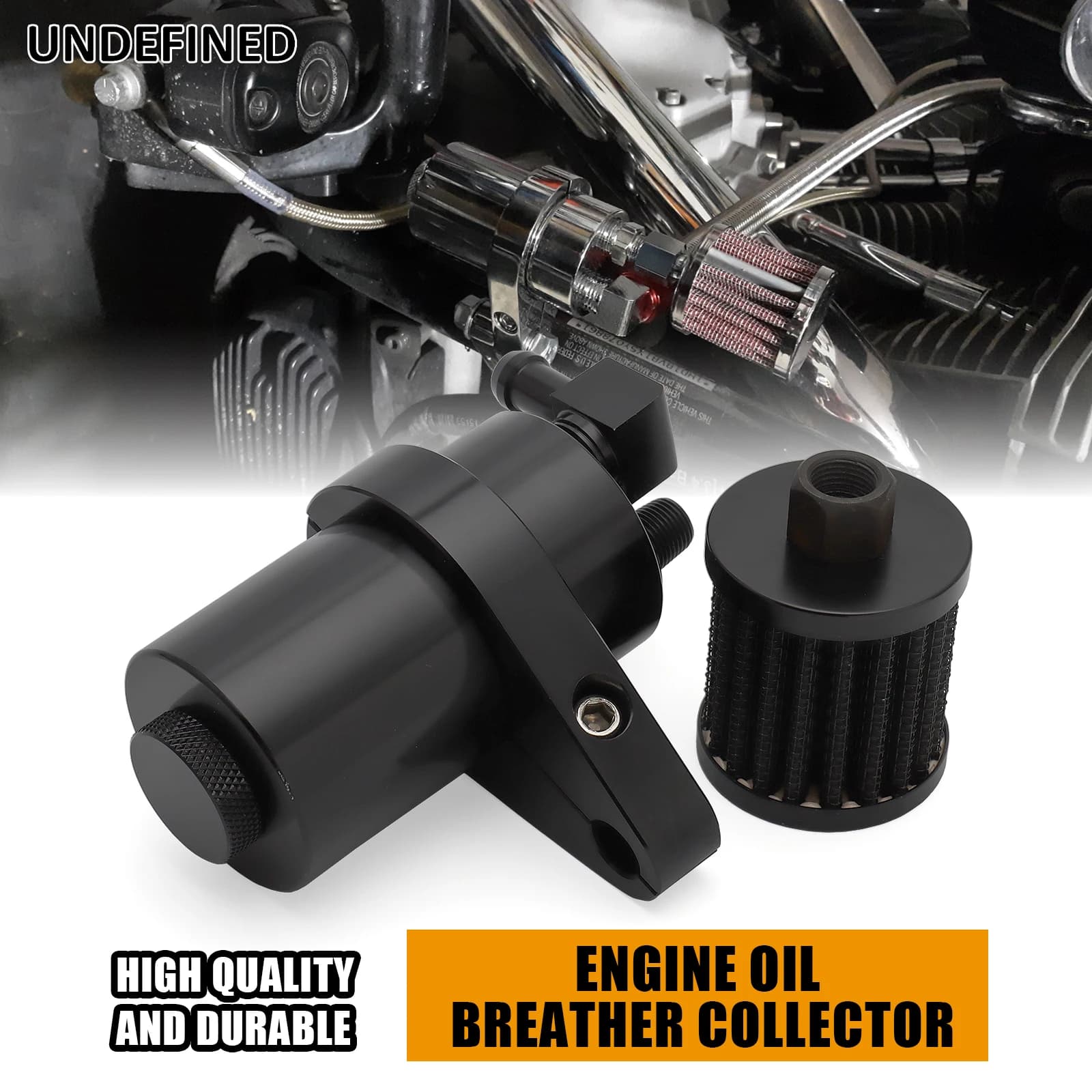 Séparateur d'huile et d'eau pour moto, collecteur d'huile de reniflard de moteur, adapté aux modèles Harley indiens BMW