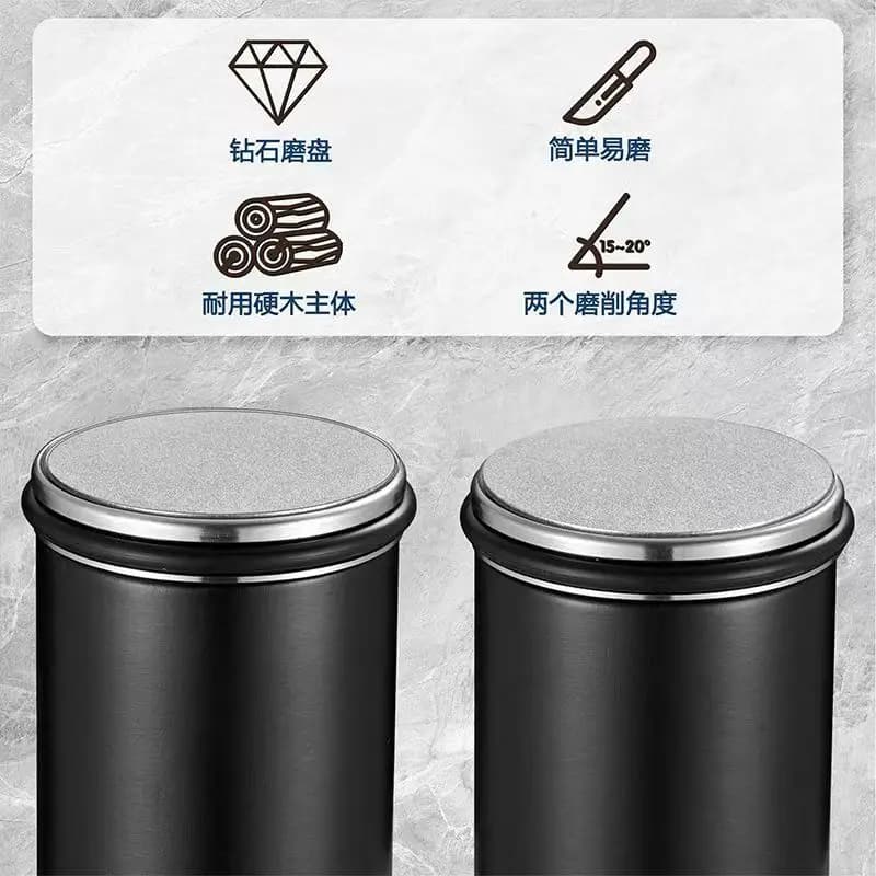 Aiguiseur de couteaux à roulettes, porte-couteau magnétique, Pierre à aiguiser diamantée 15 & 20 Aiguisage à rouleaux résistants pour la cuisine, Outil opaque