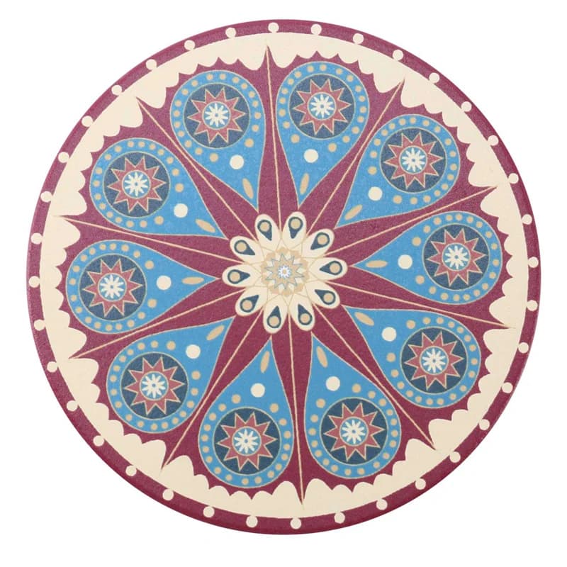 RALCA-dessous de verre pour boissons, lot de 32 sous-verres en pierre absorbant pour table en bois, sous-verres Mandala avec bas