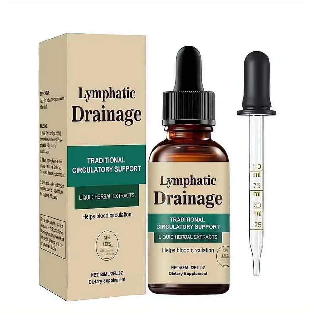 Gouttes de drainage lymphatique - Extraits liquides naturels à base de plantes, soutien circulatoire traditionnel, favorise la circulation sanguine, soin unisexe