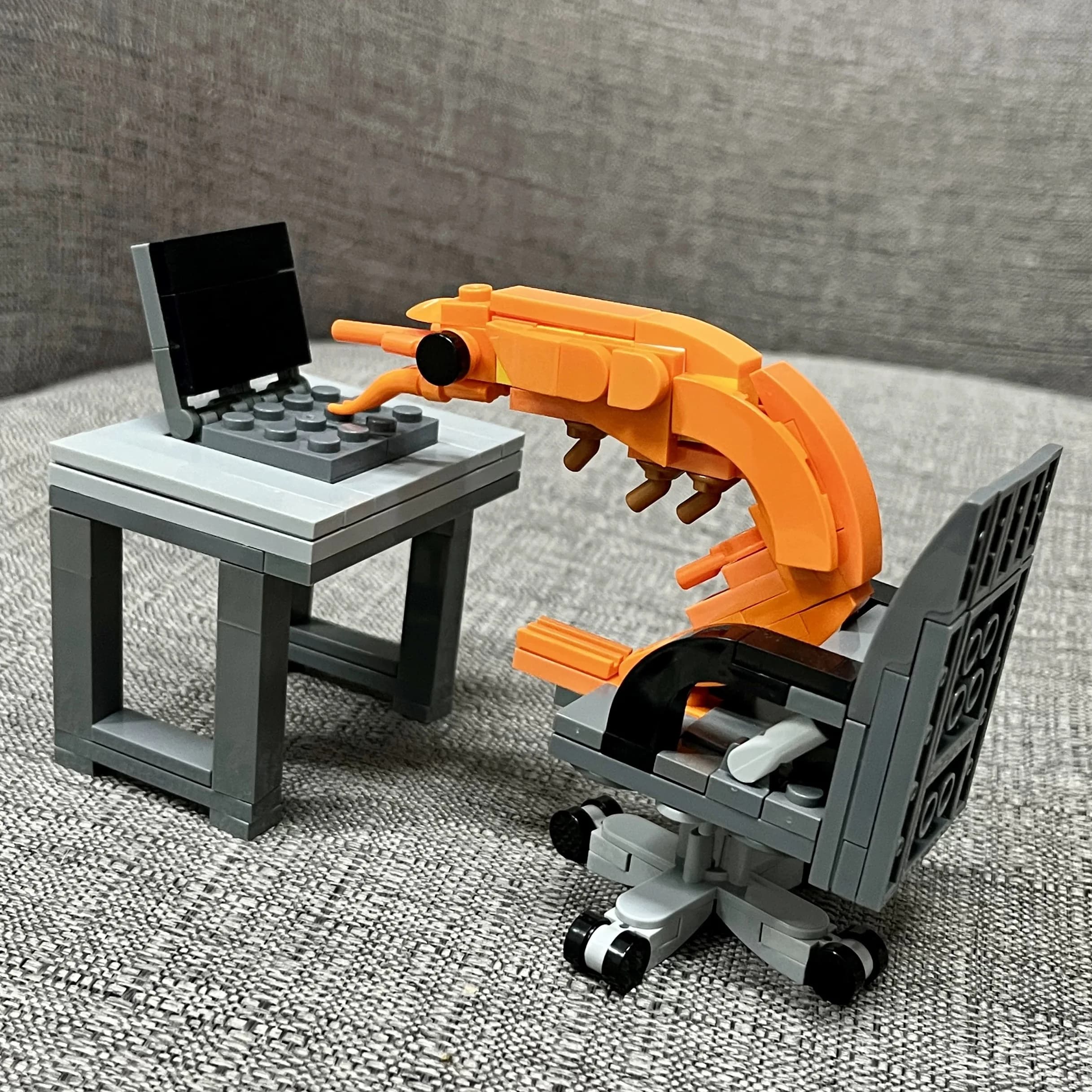 Figurines de modèle de crevettes en blocs de construction MOC, assemblage de puzzle, mélange aléatoire de garçons et de filles, parodies créatifs de célébrités d'Internet