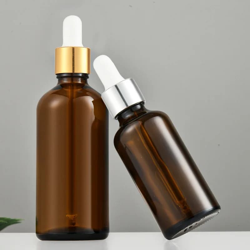 Flacon compte-gouttes en verre ambre résistant à la lumière de 10ml