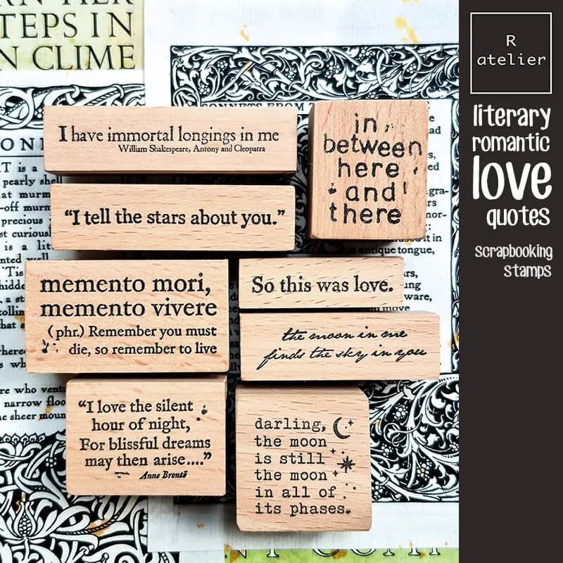Tampon de citations d'amour pour livre de Scrapbooking, rat de bibliothèque littéraire romantique, décoration de journal, timbre