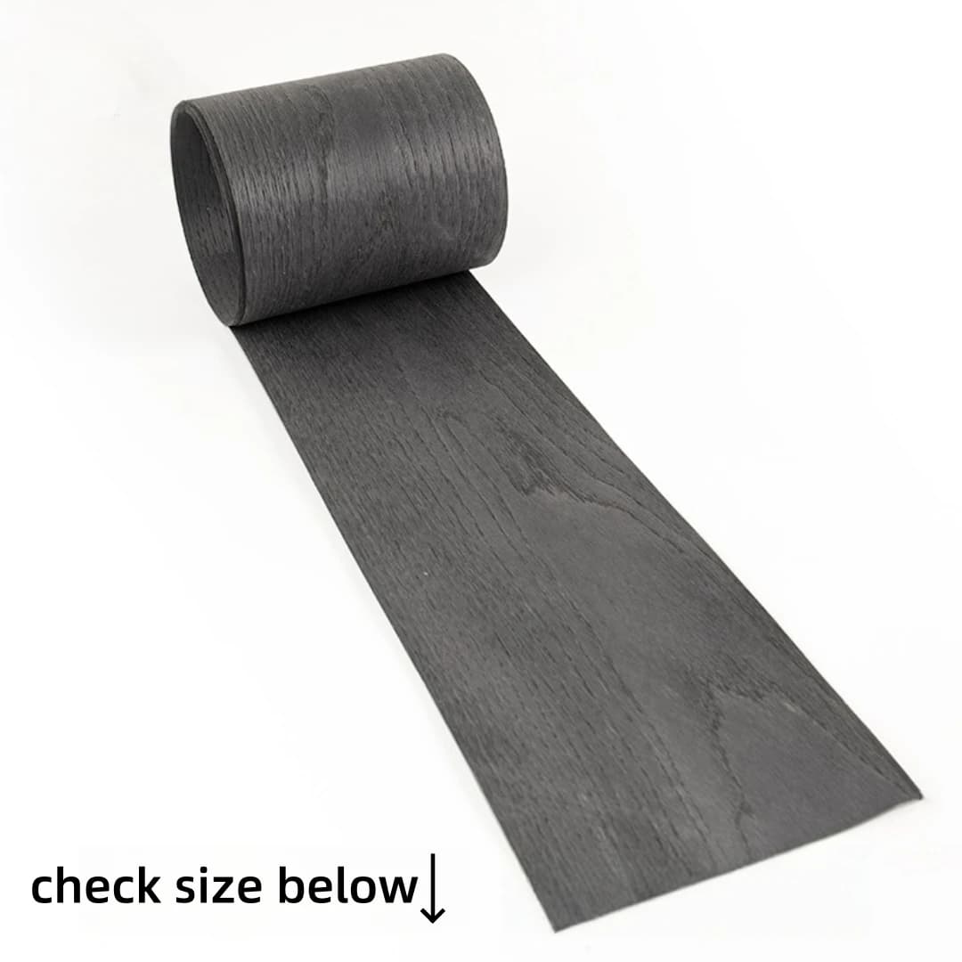 Placage en bois de grain de chêne noir teint naturel de 0.5mm d'épaisseur pour l'artisanat de meubles de travail