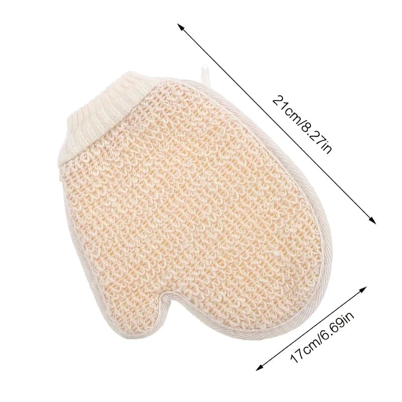 Brosse de gommage corporel en coton et lin, brosse de douche exfoliante douce, nettoyage et Massage en profondeur, 1 pièce