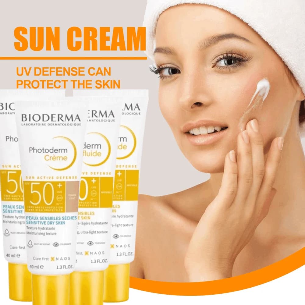 Crème solaire pour le visage et le corps BIODERMA, crème solaire blanchissante, crème solaire protectrice de la peau, crème de protection anti-UV pour le visage, SPF 50+