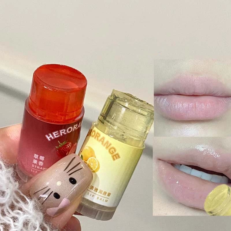 Baume à lèvres hydratant fleur de jasmin noix de coco raisin pomme fruitée crème hydratante fraîche Anti sécheresse nourrir soin des lèvres Gel de gelée
