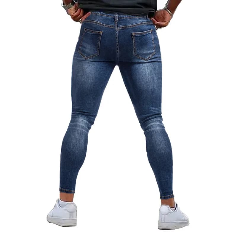 Jeans skinny brossés pour hommes