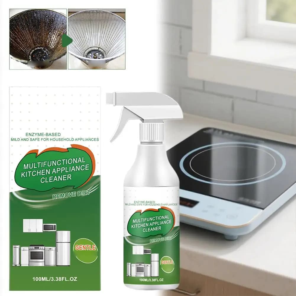 Nettoyant pour cuisine, spray anti-taches d'huile 100ml, réduit les odeurs, restaure la douceur des surfaces, rafraîchissant, dégraissant multifonctionnel