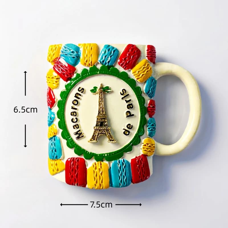France, Paris, résine créative, dessiné à la main, Souvenir touristique, décoration 3D, artisanat, autocollants de réfrigérateur magnétiques, cadeaux