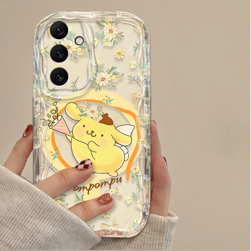 Étui floral Melody Kuromi Cinnamoroll pour Samsung Galaxy A06 A16 A26 A36 A56 A05S A15 A25 A35 A55 A14 A24 A54 A13 A23 A52 A52S