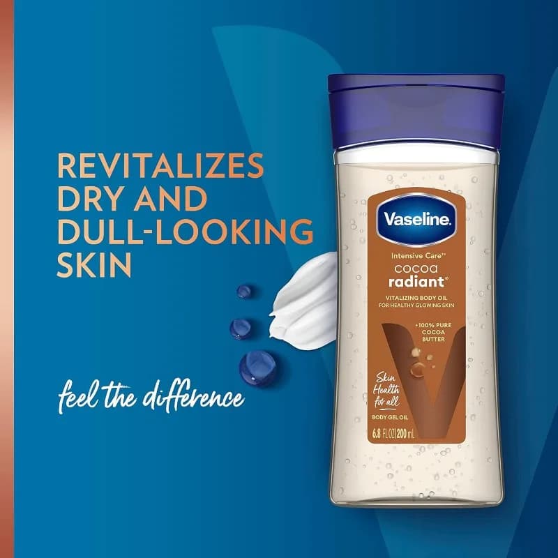 Vaseline InrefrigerCare Cocoa Radiant, Glowing Skin Count, Body Gel 173, 100% Pure Cocoa Doll, Reconstitution Body Castle