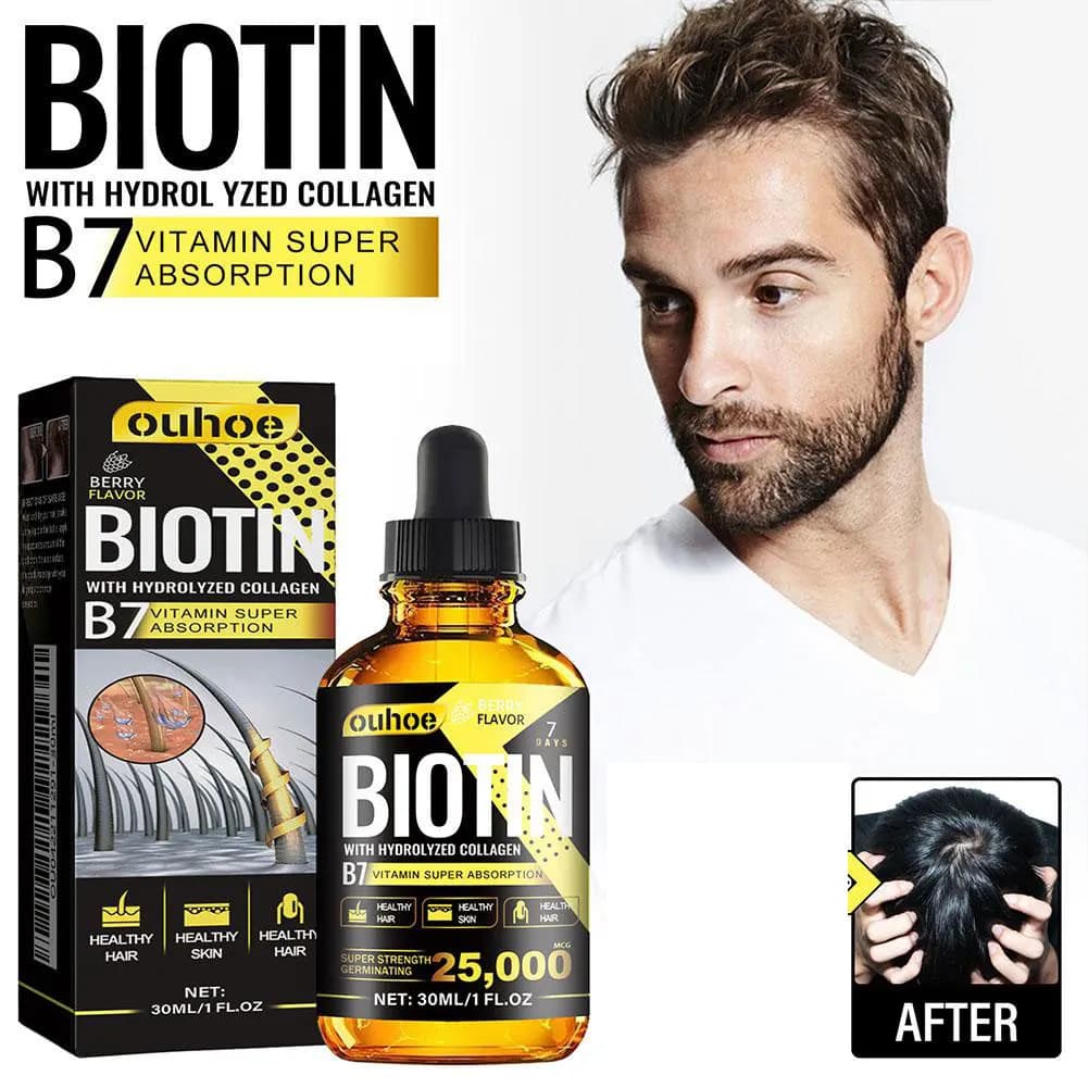 L'huile de croissance des cheveux infusée à la biotine prévient la perte