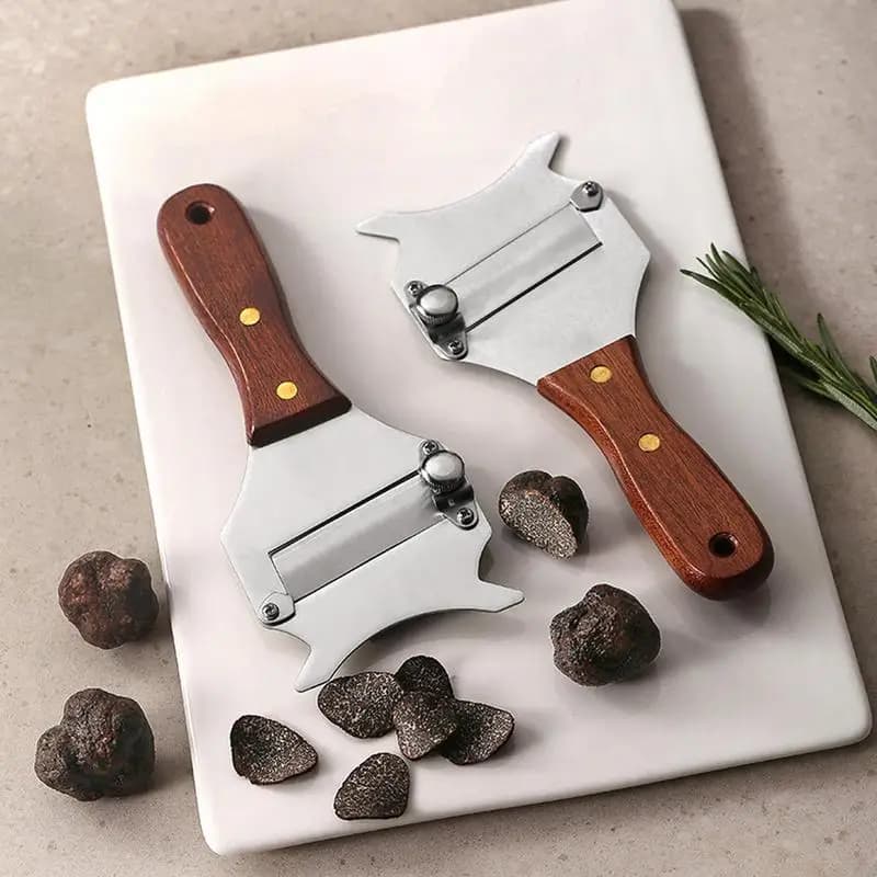 Coupe-fromage pratique, trancheur de rouleau de beurre de truffe, râpe à pices S en acier inoxydable Durable, fournitures de cuisson de cuisine, rasoir à truffe