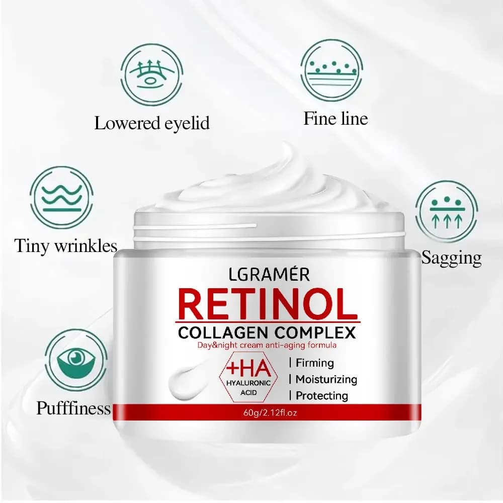 Crème raffermissante liftante au rétinol pour le visage, produit au collagène pour lisser les rides, hydratant, blanchissant, éclaircissant pour la peau