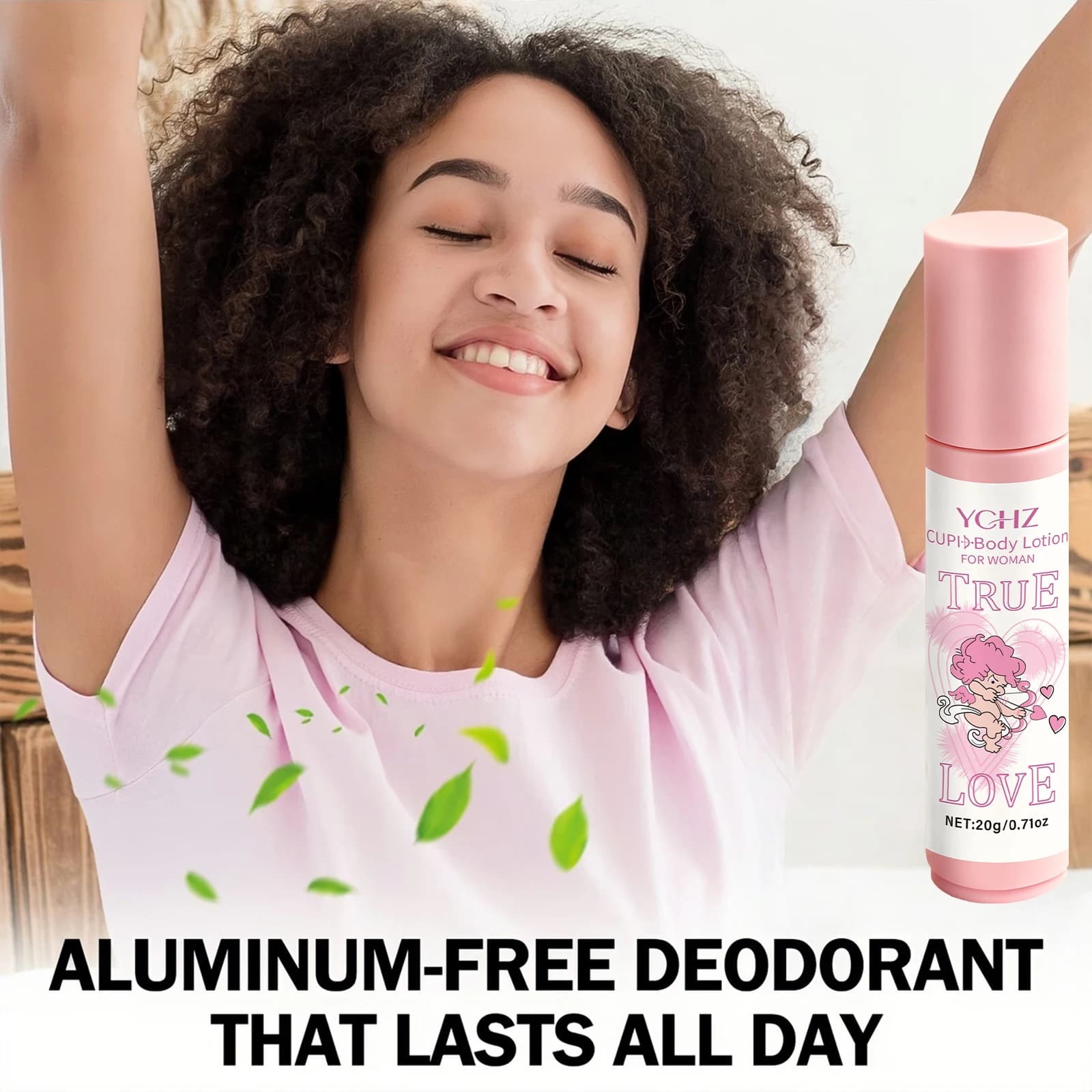Déodorant liquide roll-on parfumé à la rose