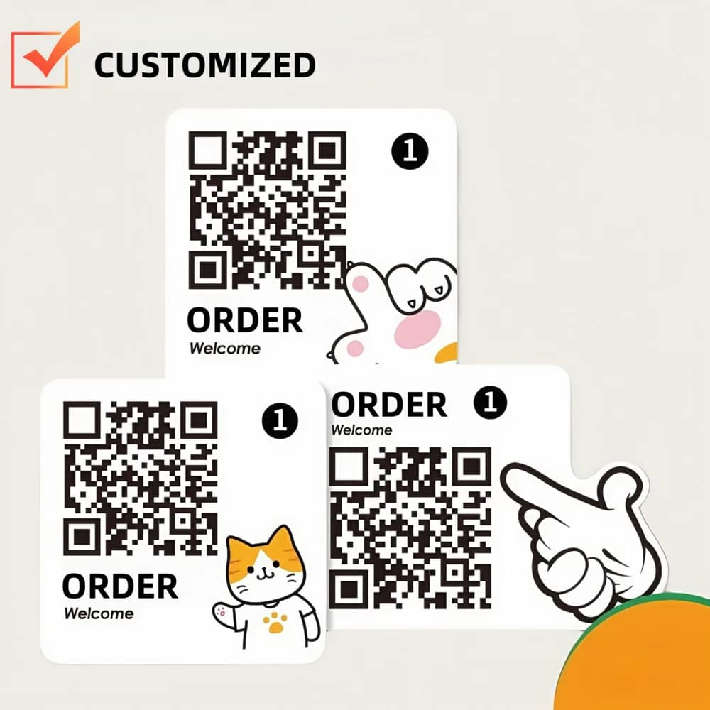 Autocollants de table plate QR