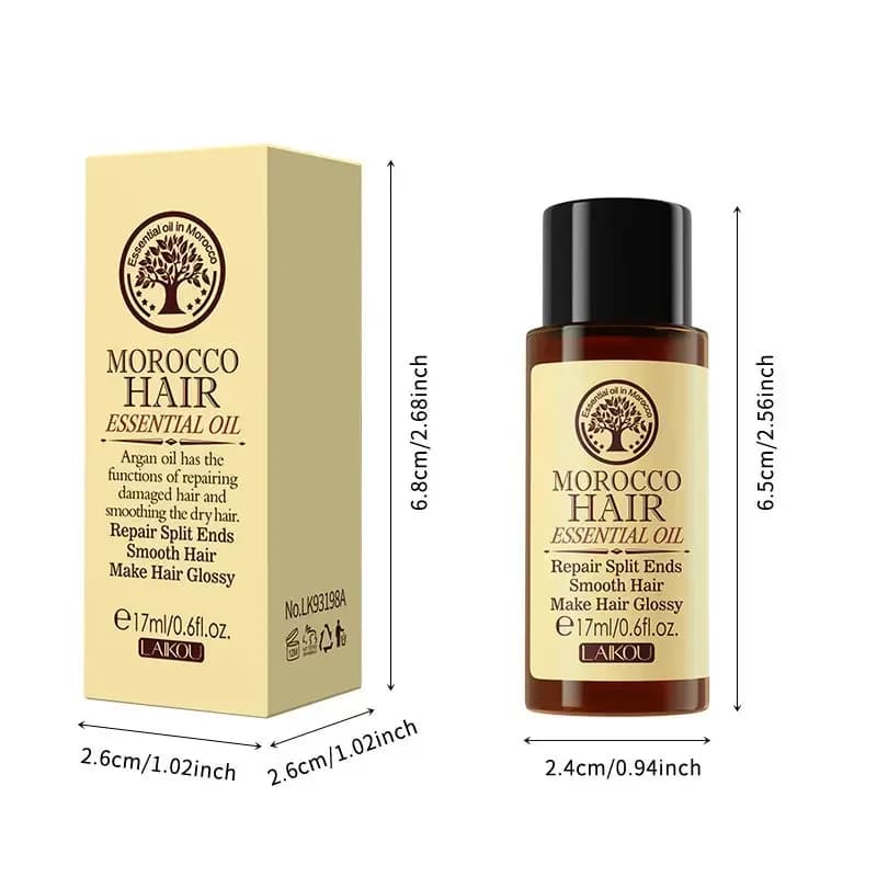 Huile essentielle d'argan pure marocaine pour les types de cheveux secs, produits de soin multifonctions pour femmes