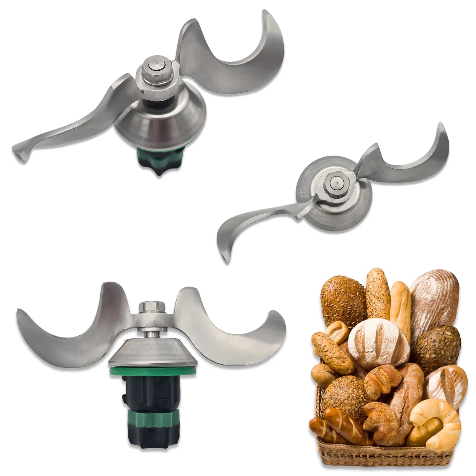 Lame de pétrissage de pâte robuste en acier inoxydable pour Thermomix TM7-lame de mélange épaisse et Durable pour farine, pâte et pâte lisses