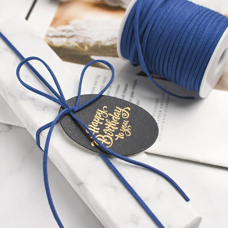Rouleau de 45m de ruban décoratif à fleurs pour bricolage, fournitures de bijoux en velours GT, ficelle de fil, faux daim, tressé, cuir