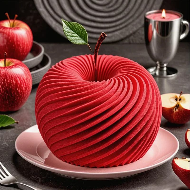 Moule à gâteau en Mousse de pomme en spirale