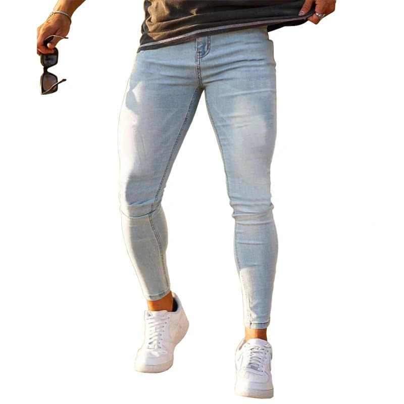 Jeans skinny brossés pour hommes