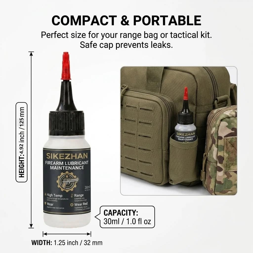 Huile synthétique pour armes à feu, lubrifiant premium et antirouille pour fusils tactiques, pistolets, fusils à canne, entretien de précision des armes à feu