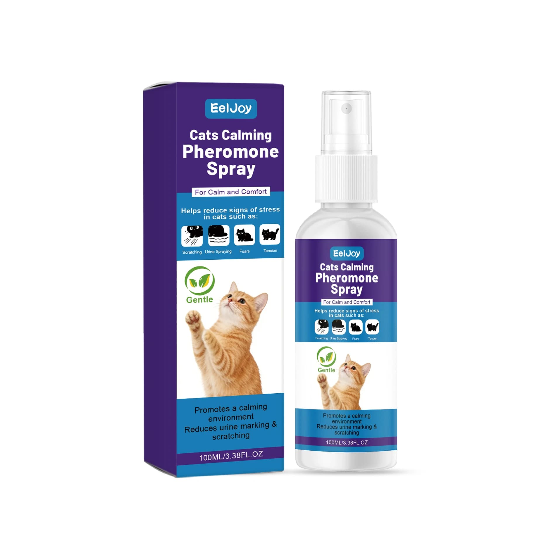 Spray apaisant aux phéromones pour chats : Réduit l'anxiété et le stress