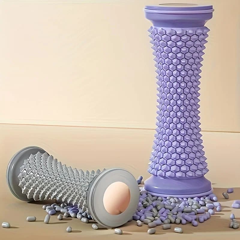 Rouleau de massage des pieds, balle de massage yoga, rouleau pour fascia plantaire, soin de relaxation musculaire, rouleaux de massage manuels en plastique pour les pieds