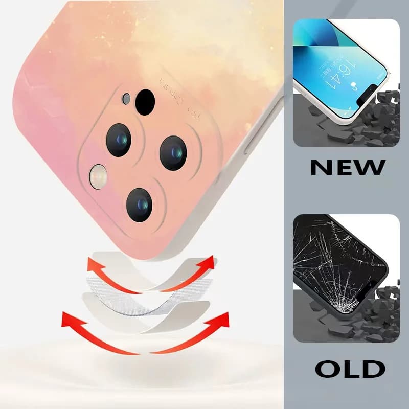 Coque de téléphone en Silicone avec peinture à l'huile et nuages, étui souple antichoc pour iPhone 16 Pro Max 15 14 13 12 11 XS X XR 7 8 Plus SE 2022 2020