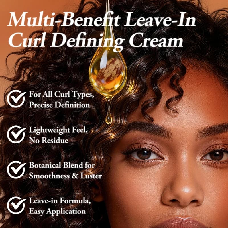 Crème pour cheveux bouclés 280 ml, huile de ricin noire, crème hydratante pour le coiffage des cheveux, crème lissante pour cheveux, anti-frisottis, crème définissante pour cheveux ondulés