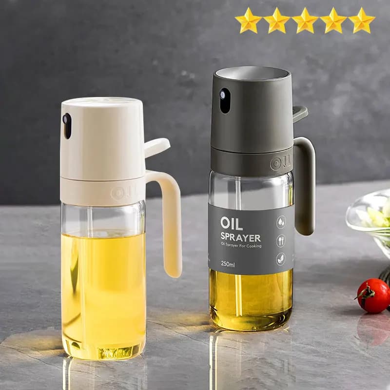 Ventes chaudes】 flacon pulvérisateur d'huile 250ml distributeurs d'huile de cuisson en verre à haute teneur en Borosilicate pulvérisateur d'huile d'olive monsieur pour salade de friteuse à Air
