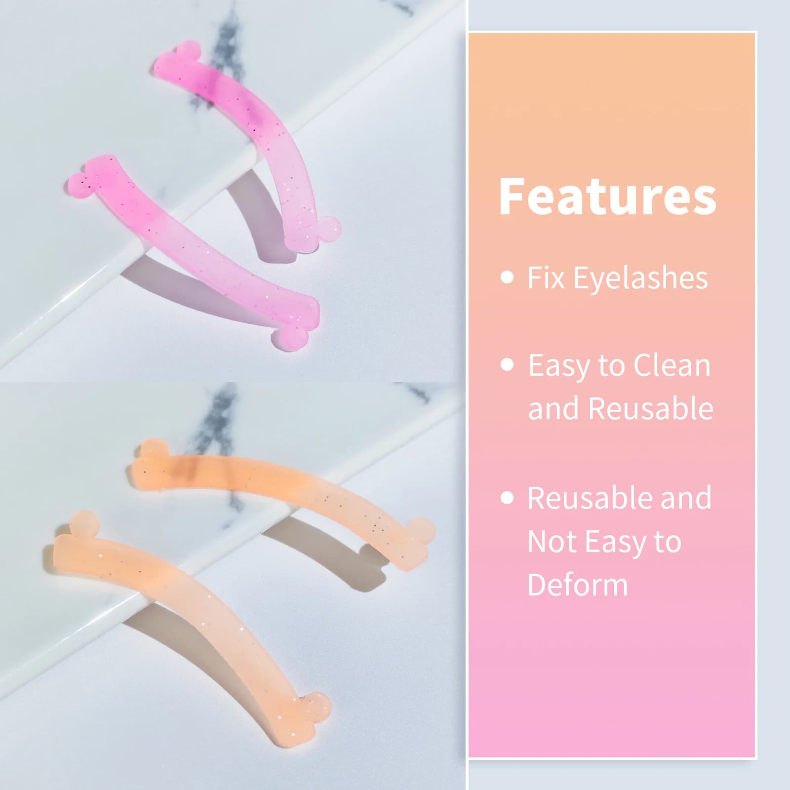 PERMANIA – ruban de levage de cils en Silicone, 4 pièces, tiges de cils, ruban doux et coloré, outil de levage de cils, rouleau de permanente Flexible multifonctionnel