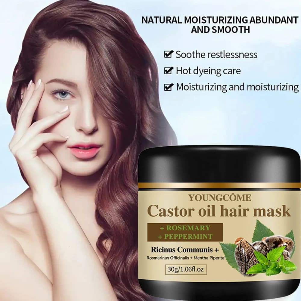 Masque capillaire à l'huile de ricin 100% Pure