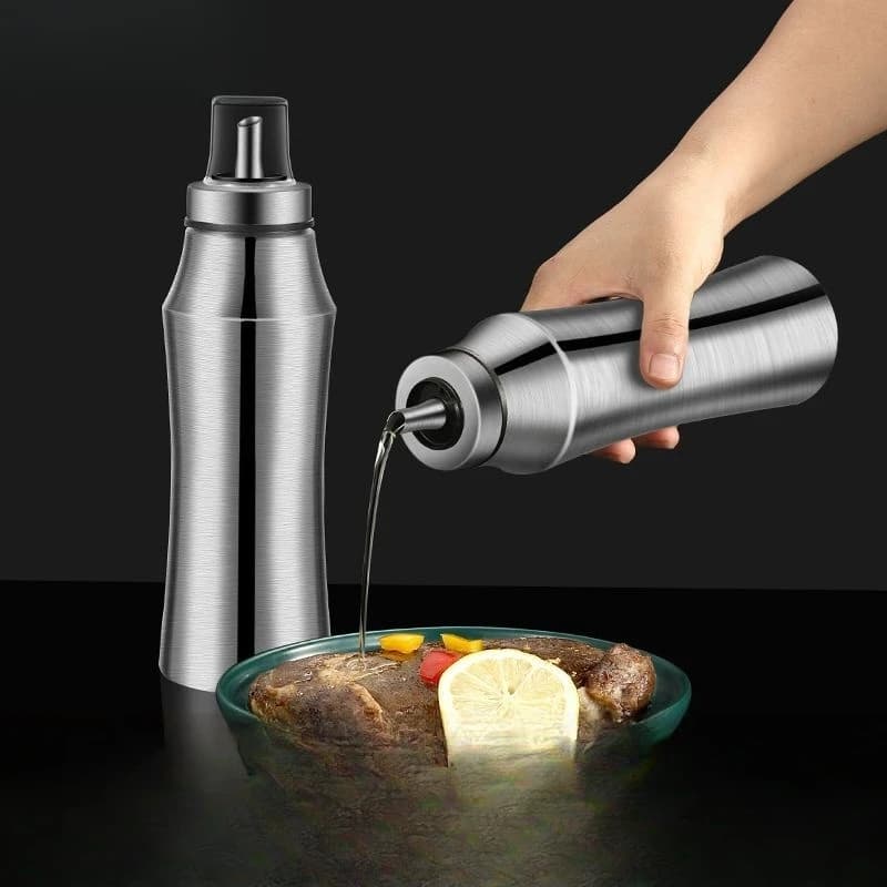 Bocal à huile domestique en acier inoxydable 304, étanche avec couvercle, bidon d'huile de grande capacité, carafe de stockage de cuisine, bouteille de carburant