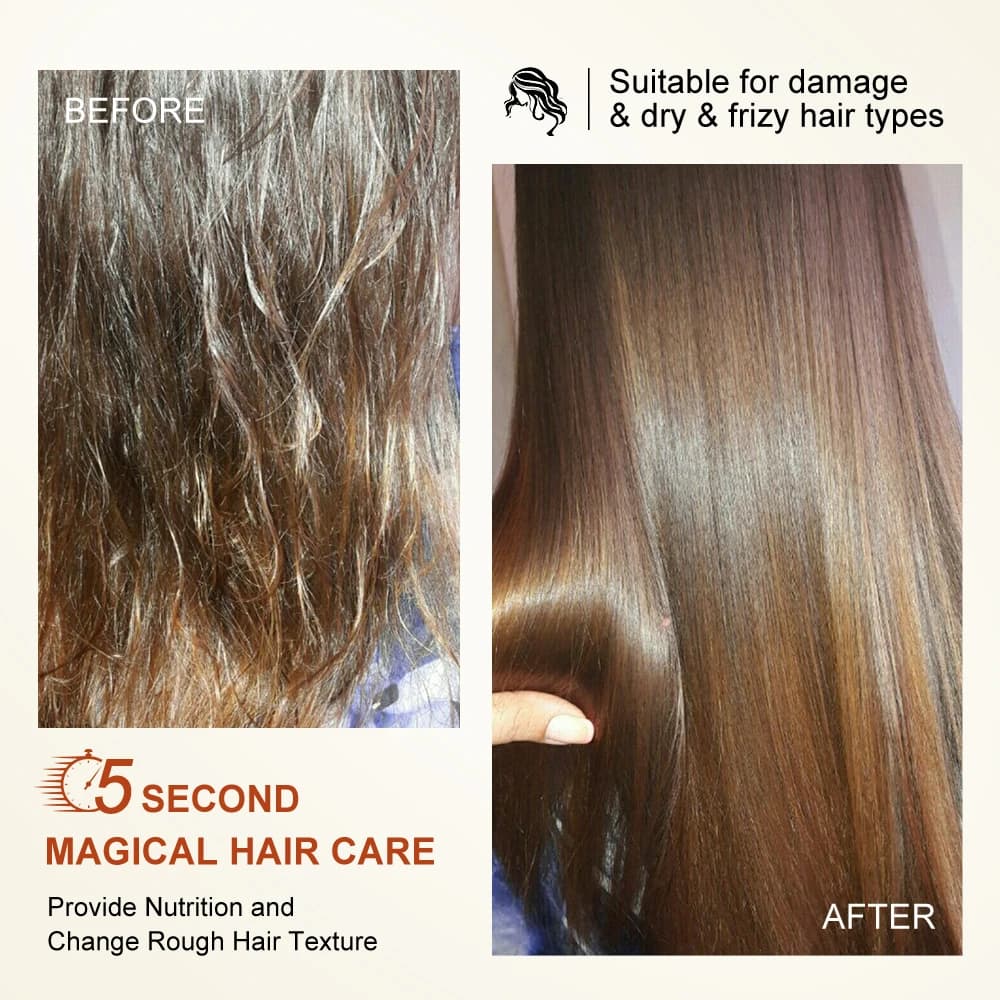 120/60ml masque capillaire magique huile d'argan crème de soin des cheveux réparation sec frisottis dommages kératine traitement masques doux brillant pour cheveux PURC