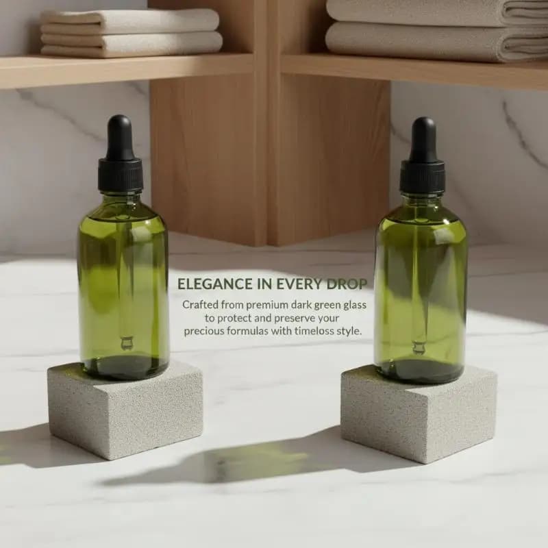 Bouteille d'huile essentielle en verre anti-lumière de 5/10/15/30/50/100 ml avec compte-gouttes