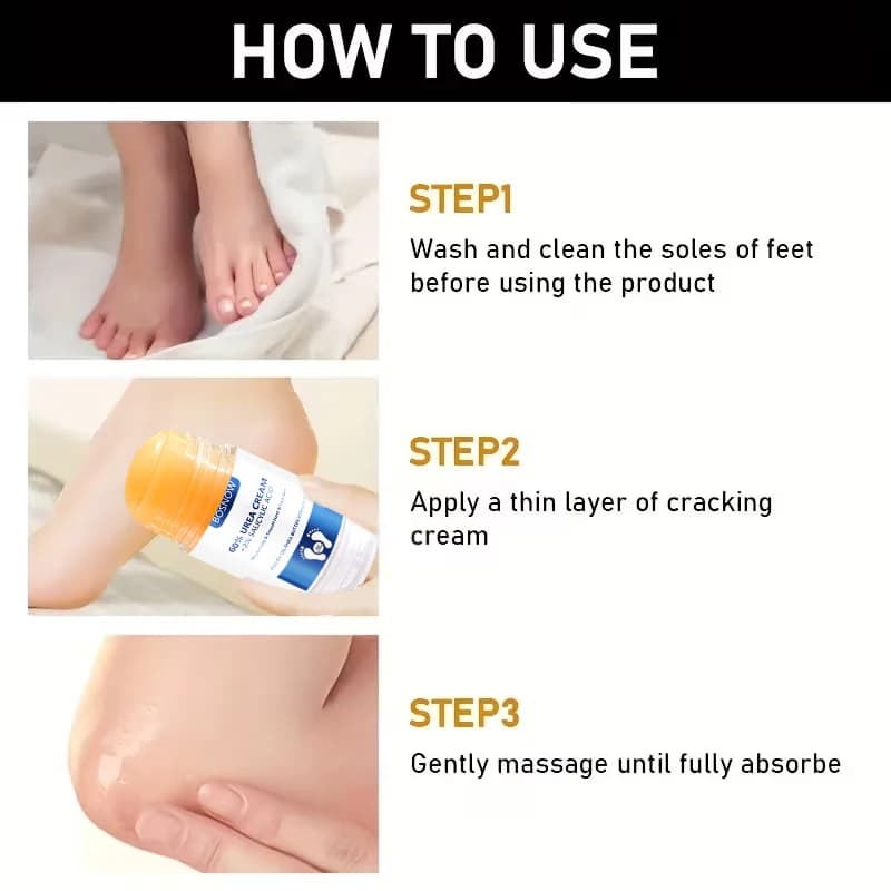 【Anti-sécheresse extrême】 Stick pour les mains et les pieds à 60 % d'urée + 2 % d'acide salicylique, hydrate rapidement et en profondeur, retient l'humidité, prend soin de la barrière cutanée, nourrit