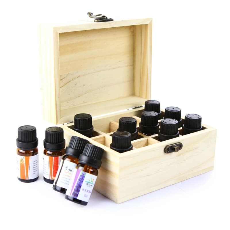 Boîte de rangement en bois 12/25 fentes