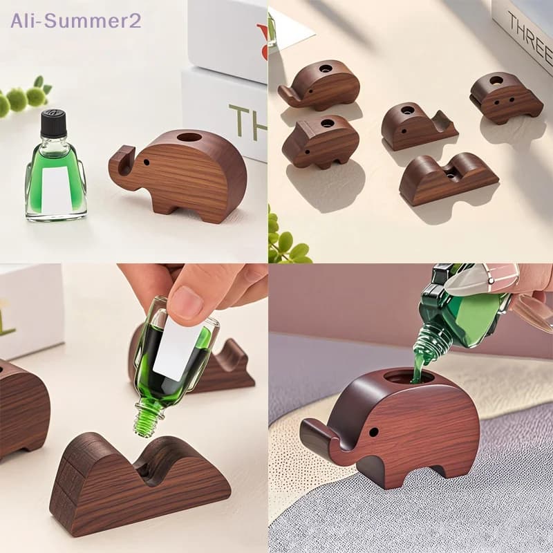 {MX} Diffuseur en bois en forme de Lion/éléphant/balète mignon