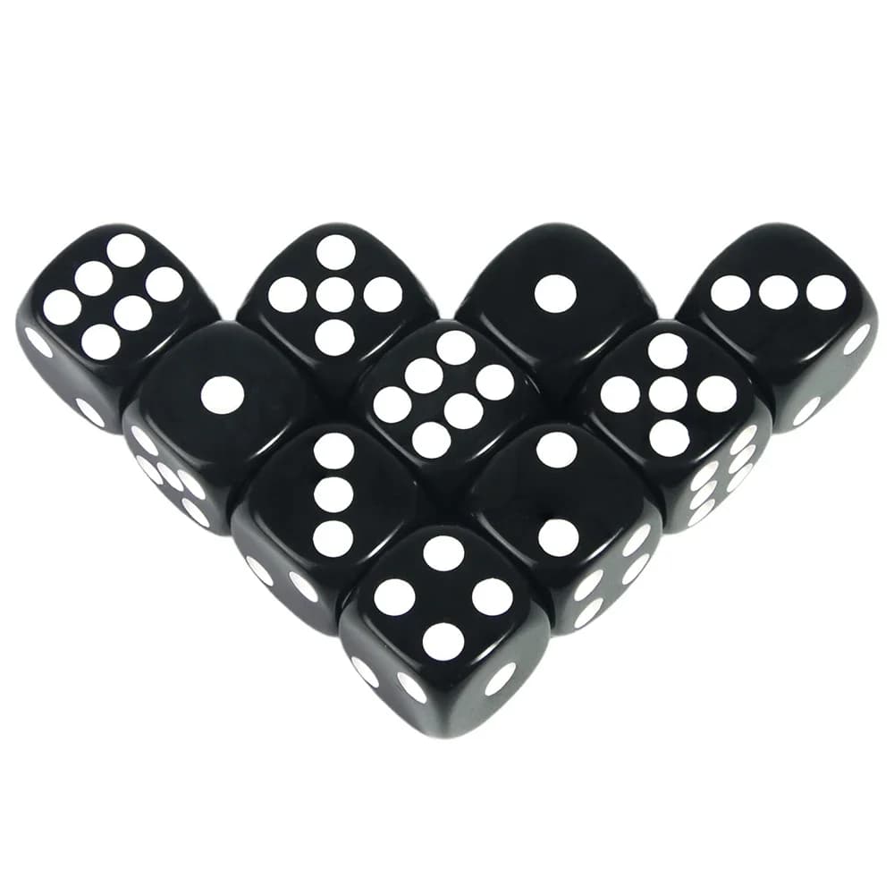 Dés de jeu D6 de 16mm, dés à Six faces à coins arrondis pour DND