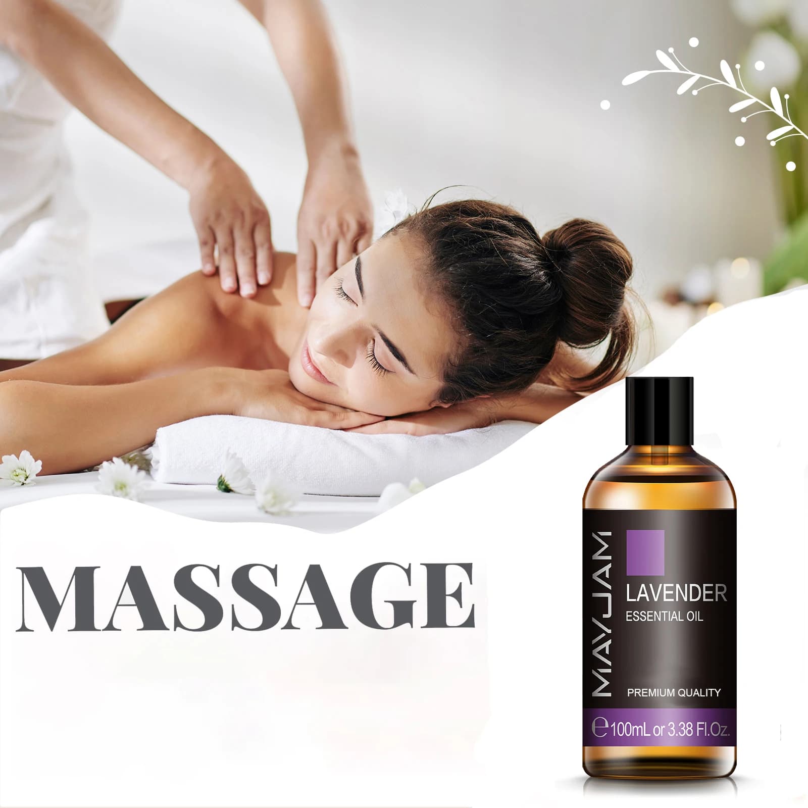 Huile essentielle de lavande 100 ml, huiles essentielles naturelles pures pour favoriser le sommeil, la relaxation, diffuseur d'arômes, huile aromatique, rose, bergamote, ylang ylang