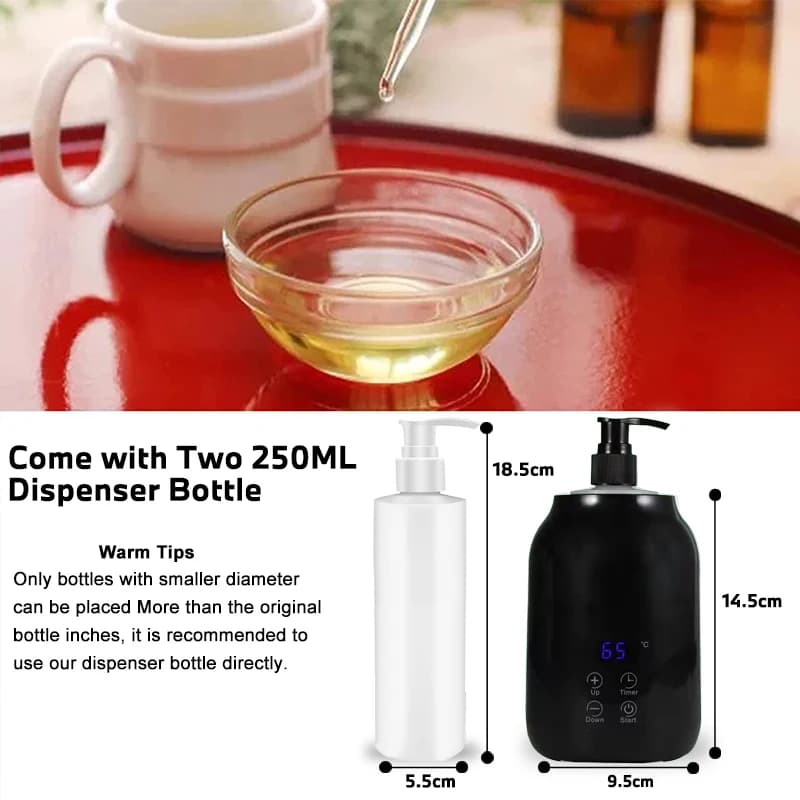Nouveau chauffe-huile essentielle affichage LED réglage de la température chauffe-bouteille d'huile de Massage unique chauffe-huile de Massage
