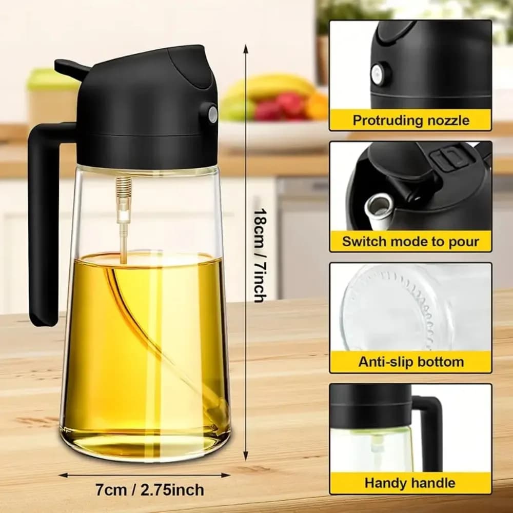 Pulvérisateur d'huile d'olive 16oz/470ml pour la cuisson-distributeur