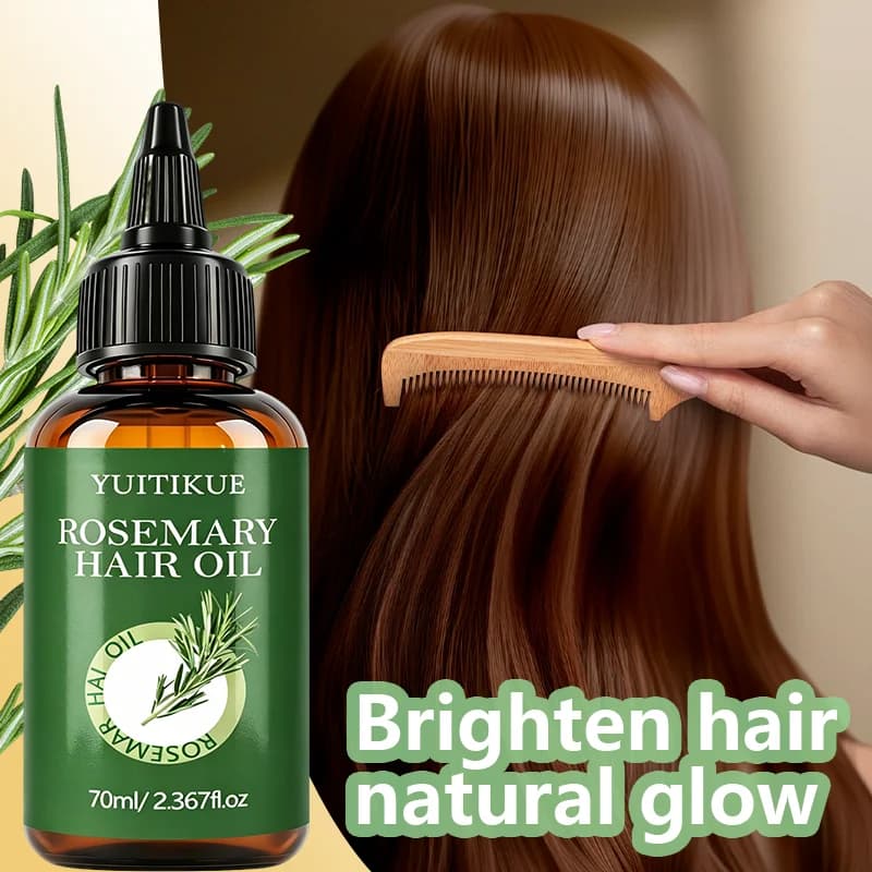 Huile nourrissante pour cheveux à la rosemaine 70ml YUITIKUE, huile de massage du cuir chevelu, réparation des cheveux secs et crépus, renforcement des follicules pileux, soin quotidien des cheveux